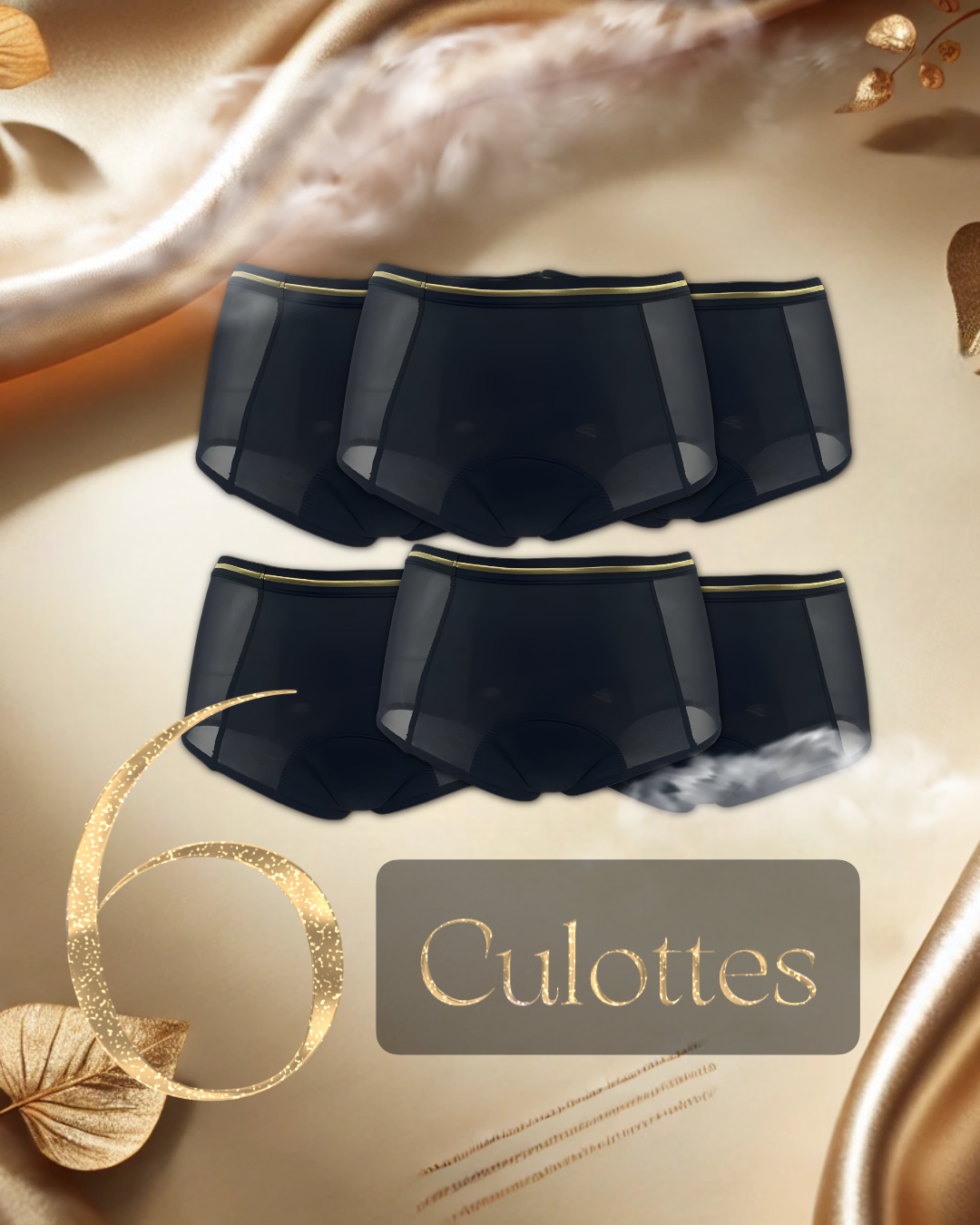 PACK 6 CULOTTES - SÛRETÉ – Flux Abondant/Culottes menstruelles