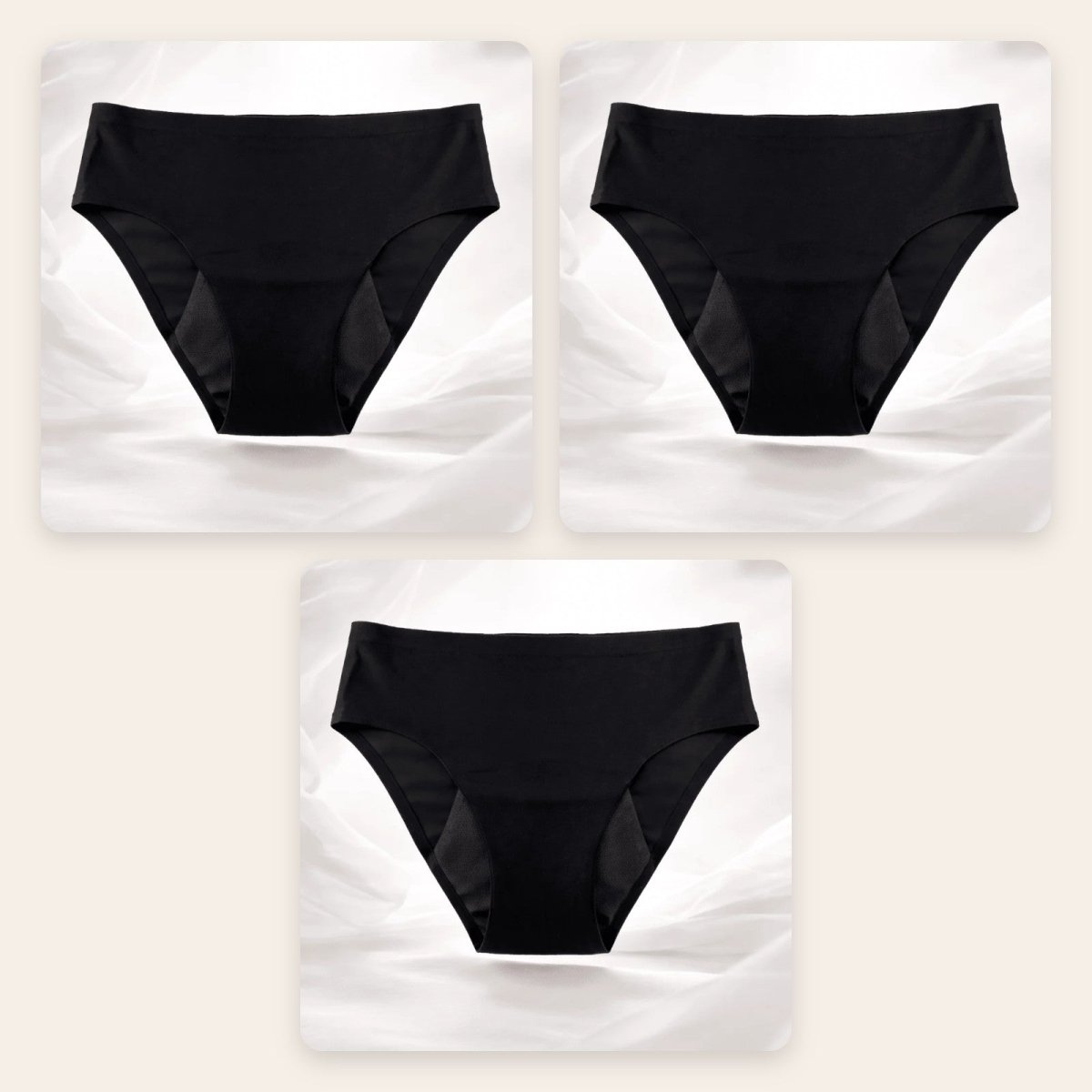 Lot de culottes menstruelles invisibles – Flux abondant - Libre by deysCULOTTE MENSTRUELLE